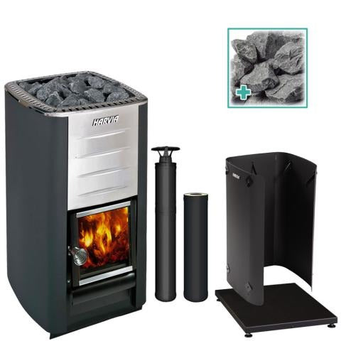 Harvia M3 Wood-Burning Stove Package