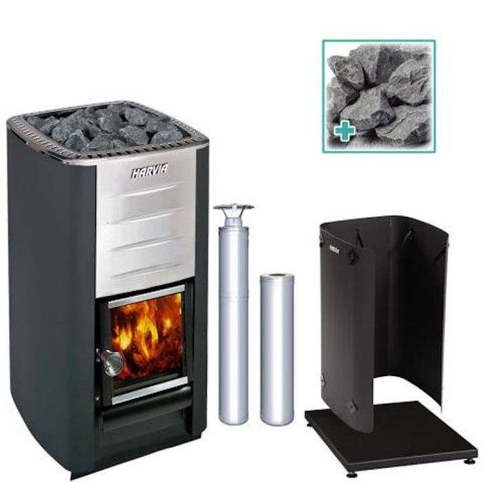 Harvia M3 Wood-Burning Stove Package