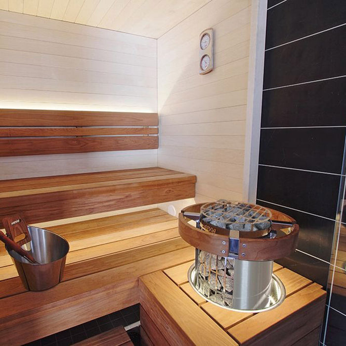 Harvia Cilindro PC60 6 kW Electric Sauna Heater with Built-In Time and Temperature Controls