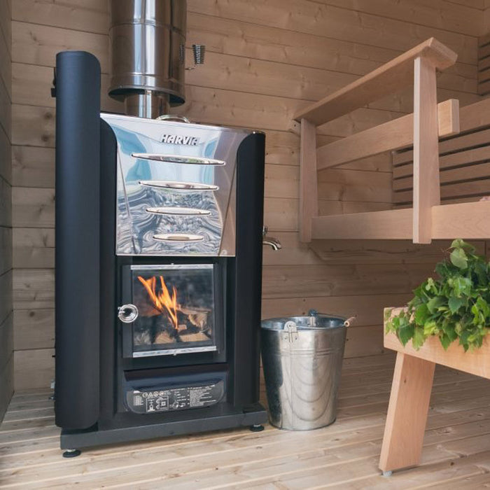 Harvia Pro 20 ES Wood-Burning Sauna Stove w/ Water Tank