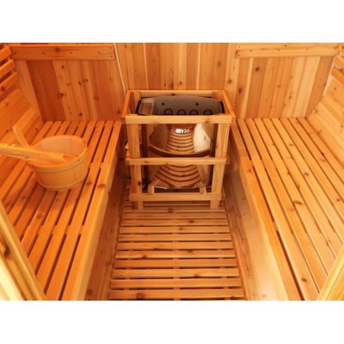 SunRay Aurora 4-Person Barrel Sauna