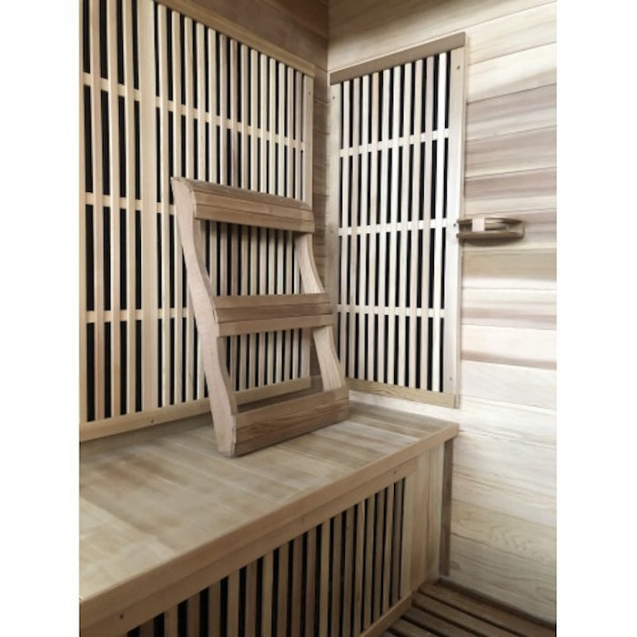 SunRay Roslyn 4 Person Cedar Infrared Sauna with Carbon Heaters & Side Bench Seating