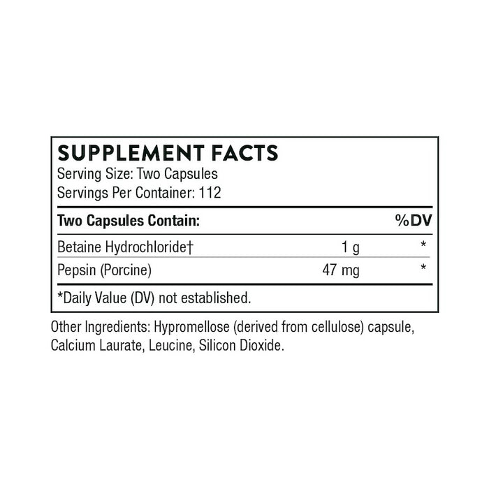 Thorne Betaine HCL/Pepsin