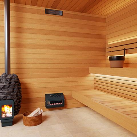 Saunum AirSolo Wall In-Wall Sauna Temp & Steam Equalizer