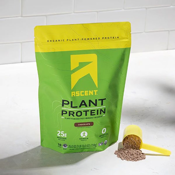 Ascent Protein Plant-Based Protein Powder - Chocolate 2lb 3D View