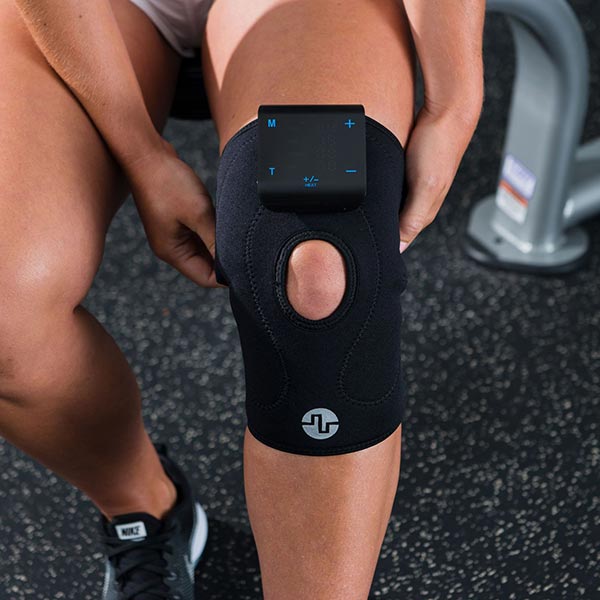 COMPEX Black Portable Wireless Knee Pain Relief Wrap with Tens Unit-S/M